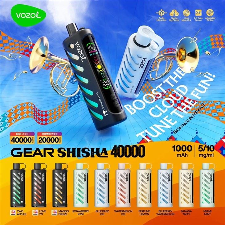 Europe Warehouse Vozol Gear Hookah 40K Puffs Shisha Vape suppliers